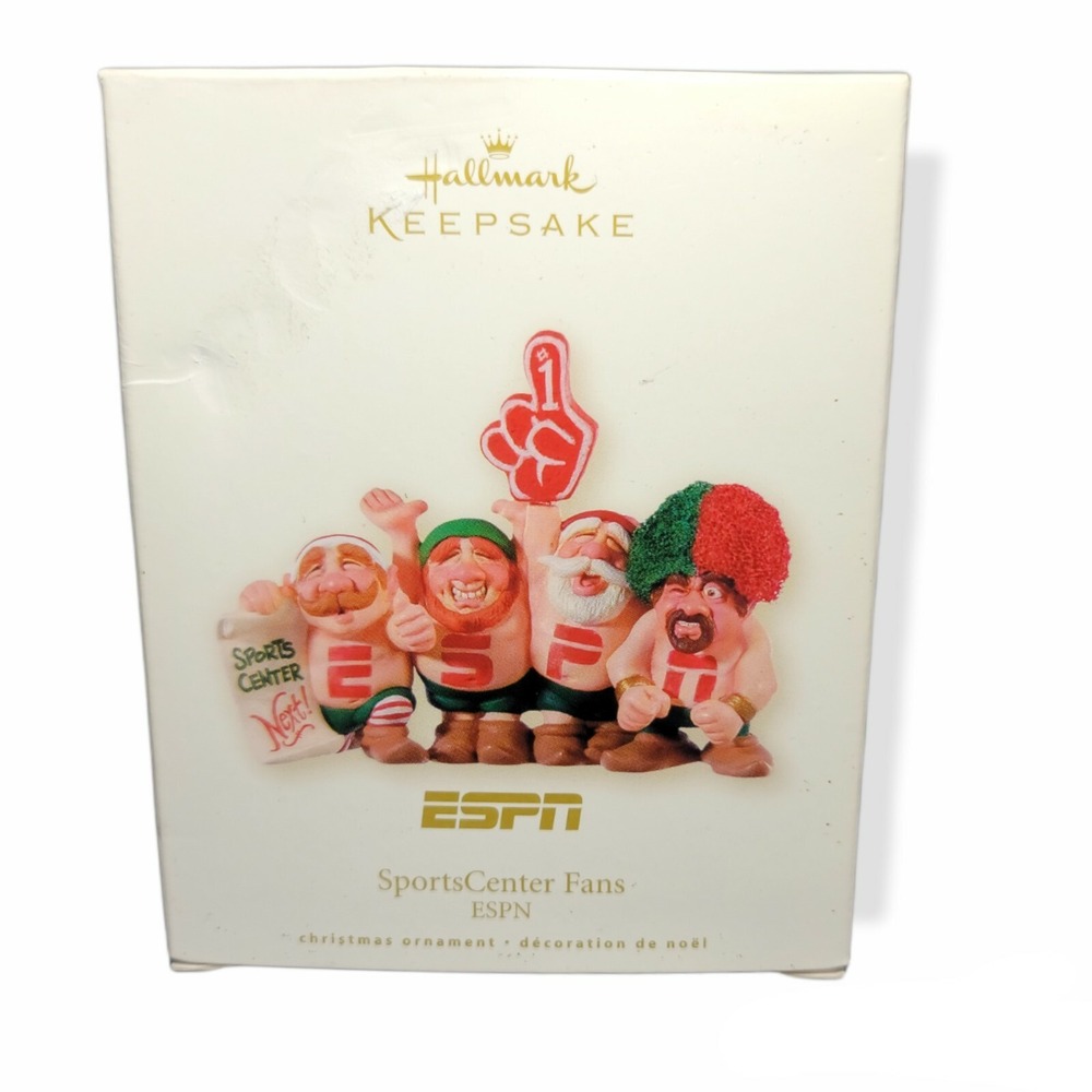 Hallmark Keepsake Christmas Ornament 2008 ESPN SPORTS CENTER‎ FANS k155